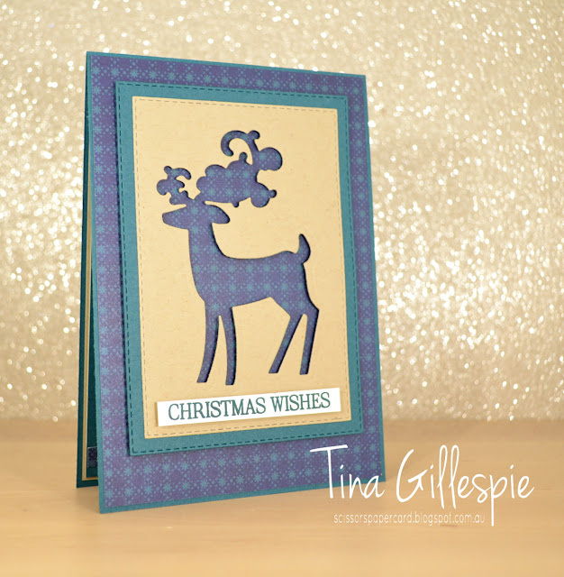 scissorspapercard, Stampin' Up!, Art With Heart, Heart Of Christmas, Christmas, So Many Stars, Detailed Deer Dies, Night Before Christmas DSP, Rectangle Stitched Dies