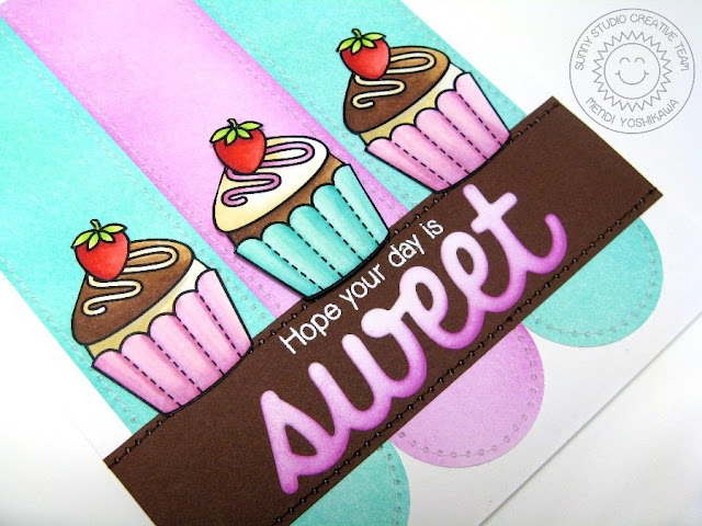 Sunny Studio Stamps: Sweet Shoppe Cupcake Card created for Simon Says Stamp