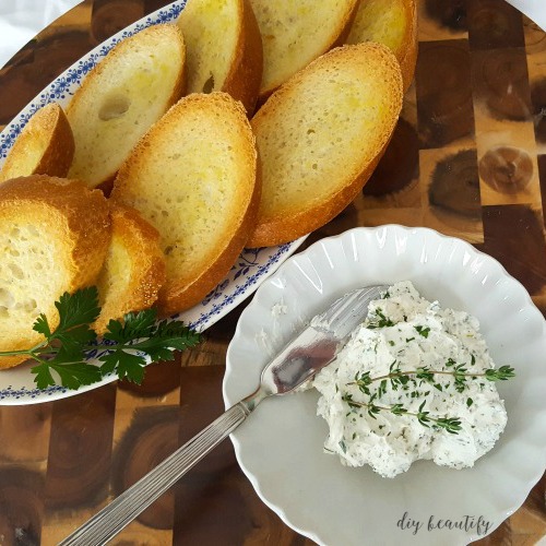 Herbed Goat Cheese Spread DIY Beautify Creating Beauty at Home