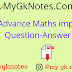 Advance Maths important Question-Answer PDF in Hindi