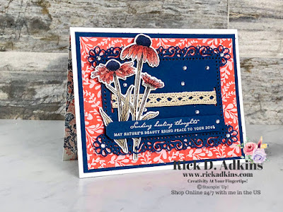 Send Healing Thoughts with this beautiful Fall sympathy/get well card using the Nature's Harvest Bundle from Stampin' Up!  Read all my tips here!
