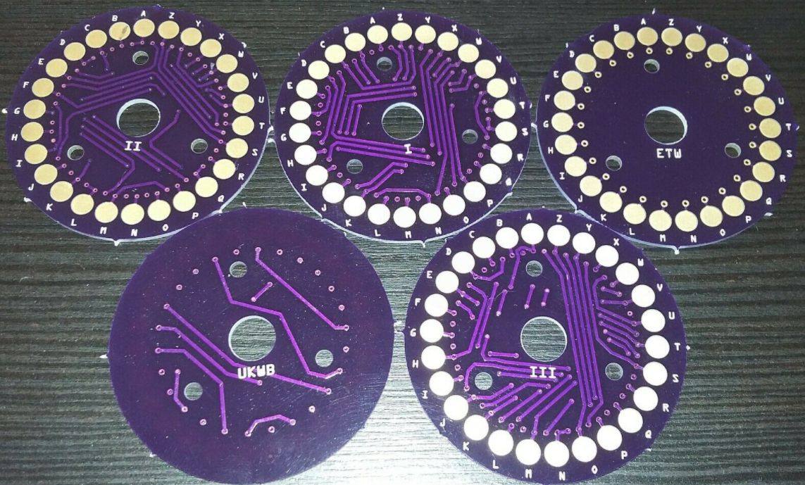 Arduino Enigma Machine Simulator Enigma Machine PCB Rotor Wheels now