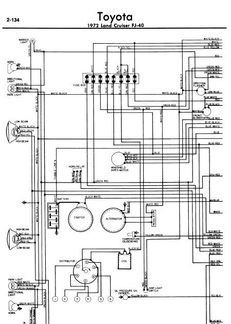 Toyota Land Cruiser FJ40 1972 Wiring Diagrams | Online ... 2006 toyota tacoma fog light wiring diagrams 