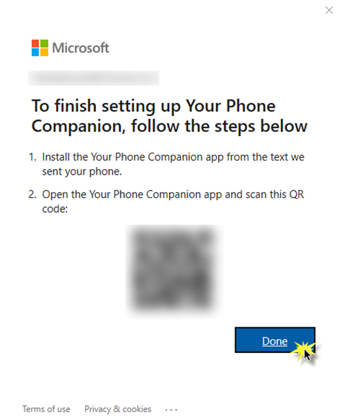 Paramètres du téléphone dans Windows 10
