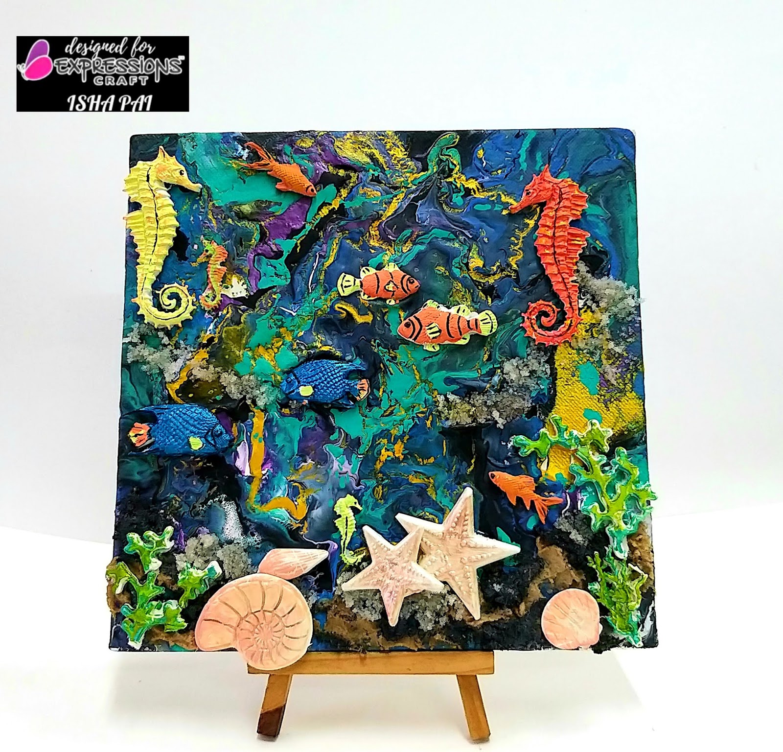 Expressions Craft Underwater fluid art scene