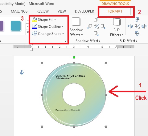 Template Cover Cd Word Lukisan