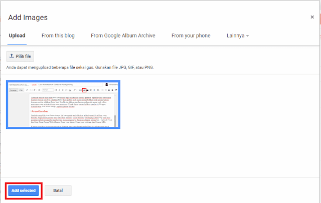 Cara Menambahkan Gambar di Postingan Blog - Tutorial Blogger