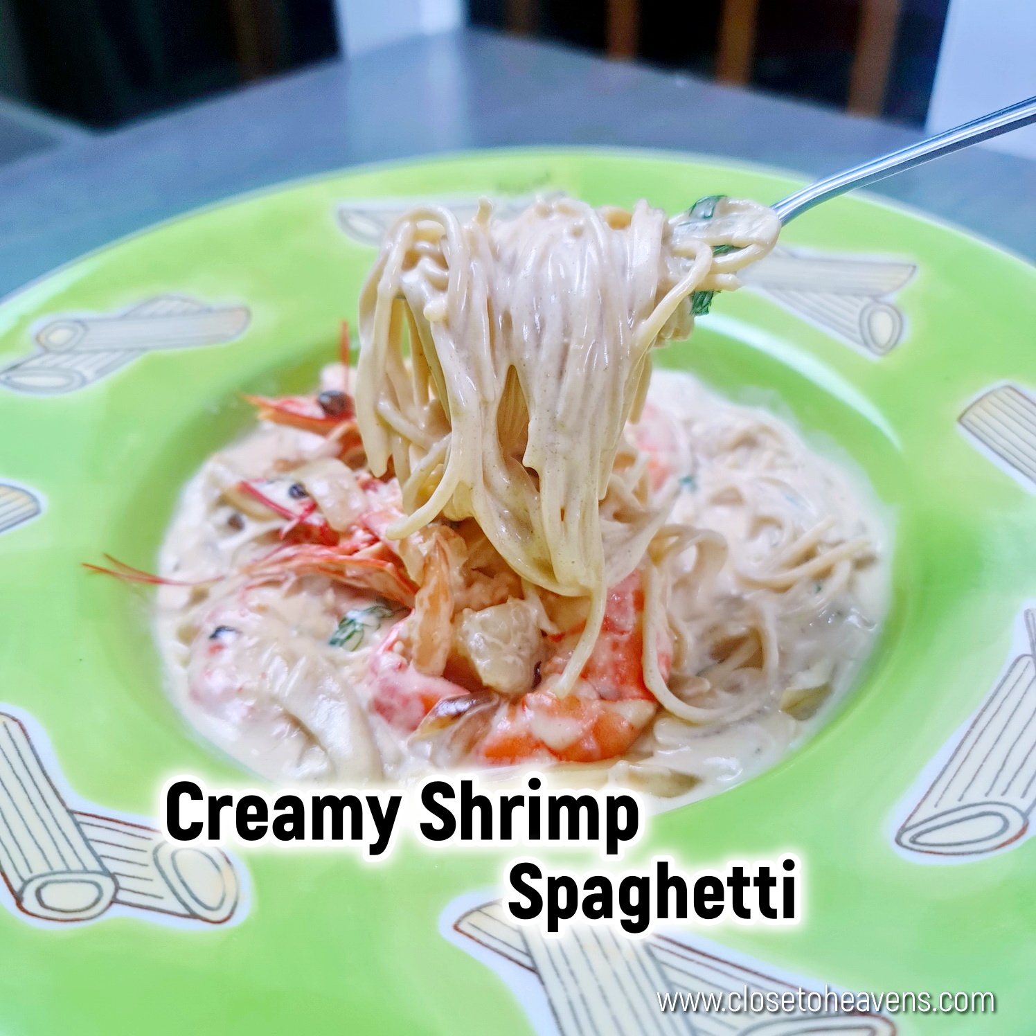 Creamy Shrimp Spaghetti สปาเก็ตตี้ซอสครีมกุ้ง