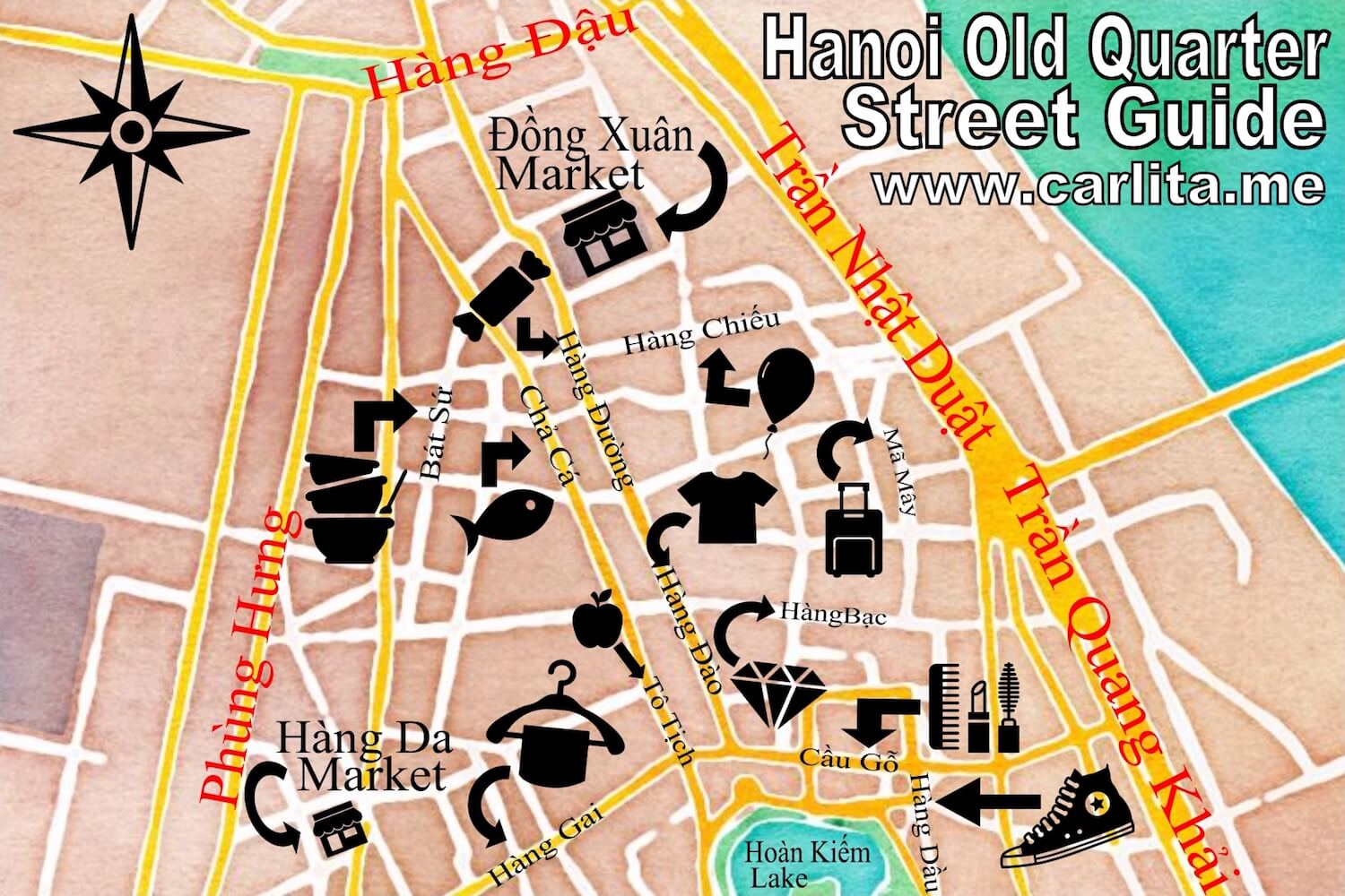 hanoi old quarter street guide