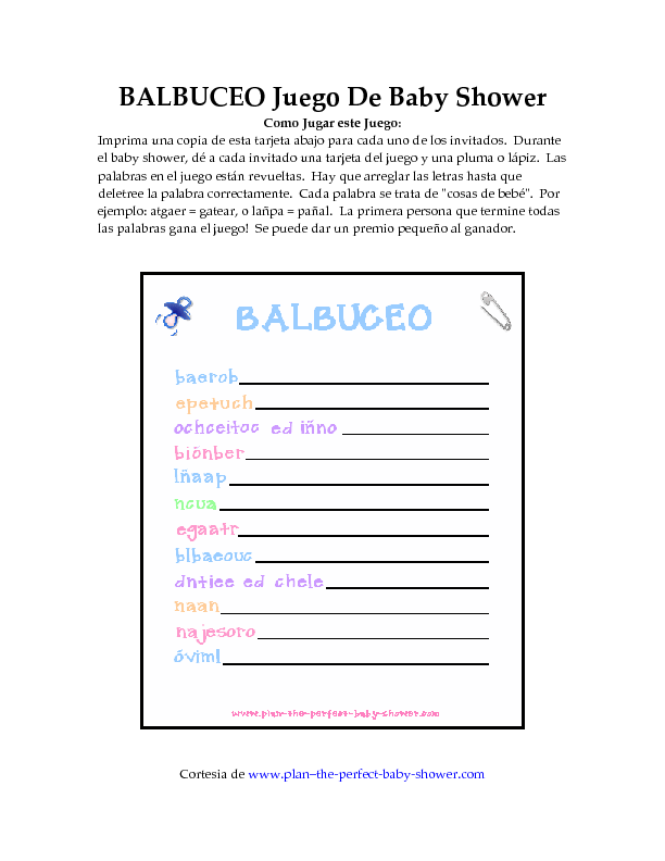 Balbuceo Baby Shower Para Imprimir Imagui