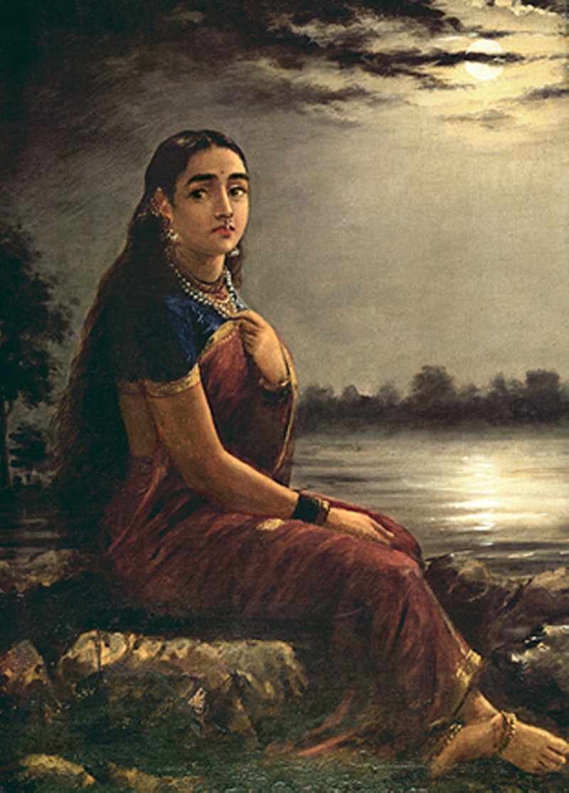 Raja Ravi Verma Paintings of Young Women