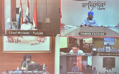 Captain Amarinder Singh during weekly review meeting of the Covid situation