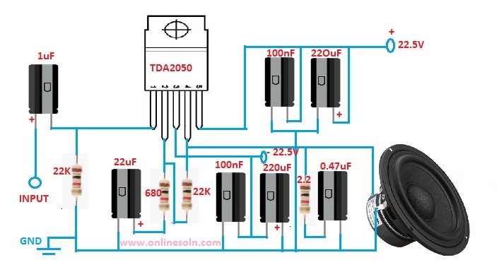 32W /8 ohm , 35W /4 ohm , 50W /4 ohm  | amplifier Circuit diagram