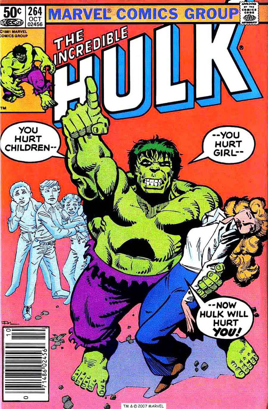 Incredible Hulk v2 #264 marvel 1980s comic book cover art by Frank Miller