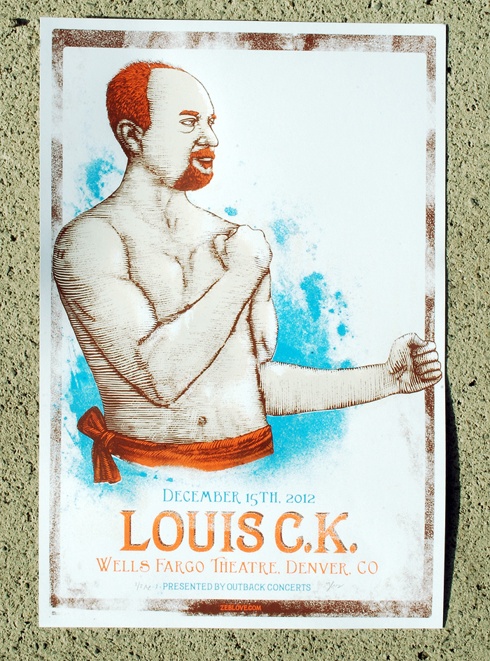 INSIDE THE ROCK POSTER FRAME BLOG: Louis C.K. Denver Poster by Zeb Love On Sale