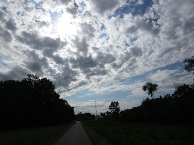 Sunshine on trail in the morning