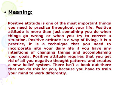 Positive Attitude Meaning