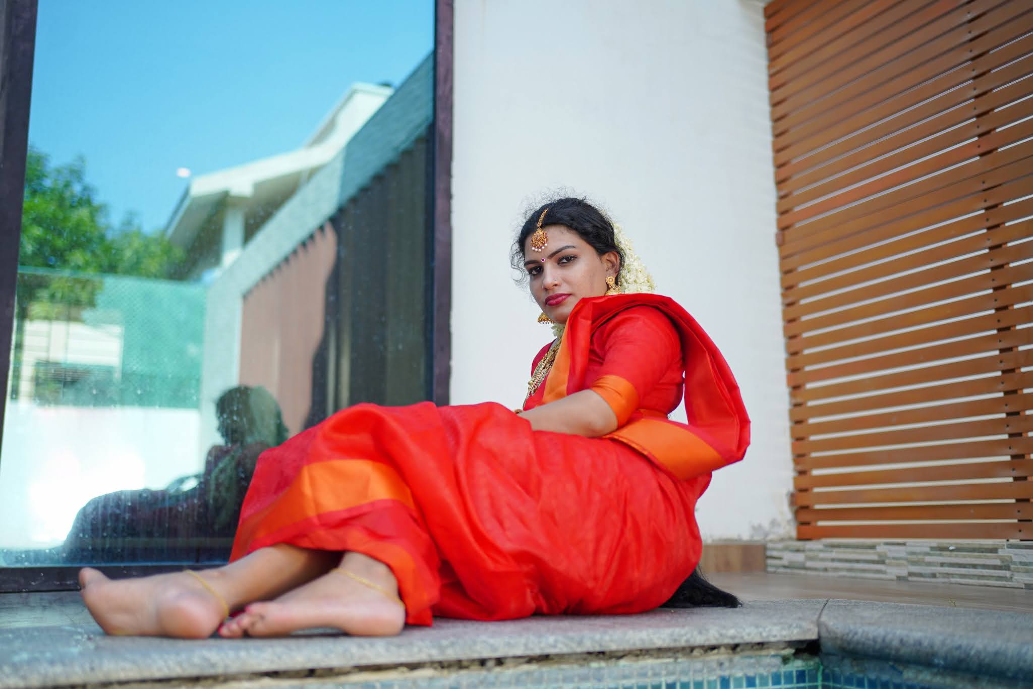 Resmi R Nair as Sensual Indian Bride photoshoot.