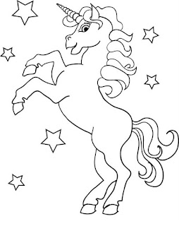 Imágenes de Unicornios para dibujar y colorear pegasos infantiles