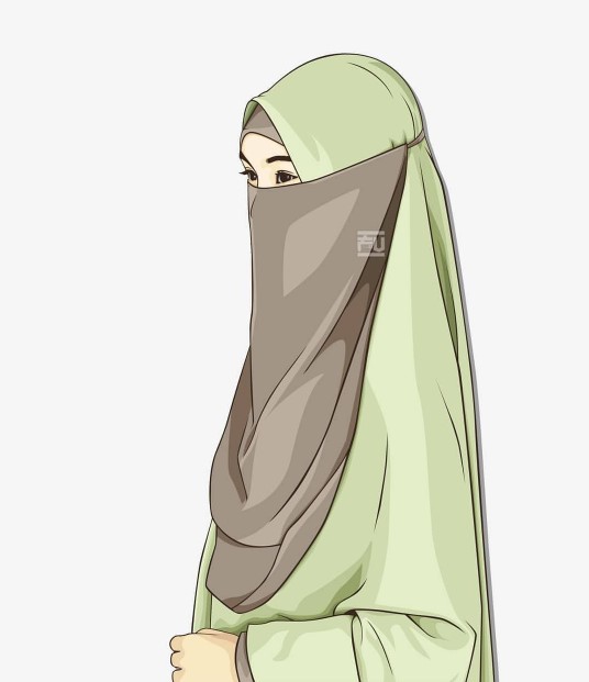 Gambar kartun muslimah comel bercadar Terbaru