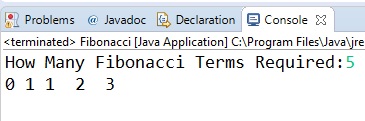 Java Program to Print Fibonacci Series