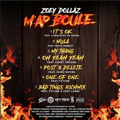 Tracklisting for Zoey Dollaz "#MapBoule" EP Dropping 7.21 | @ZoeyDollaz