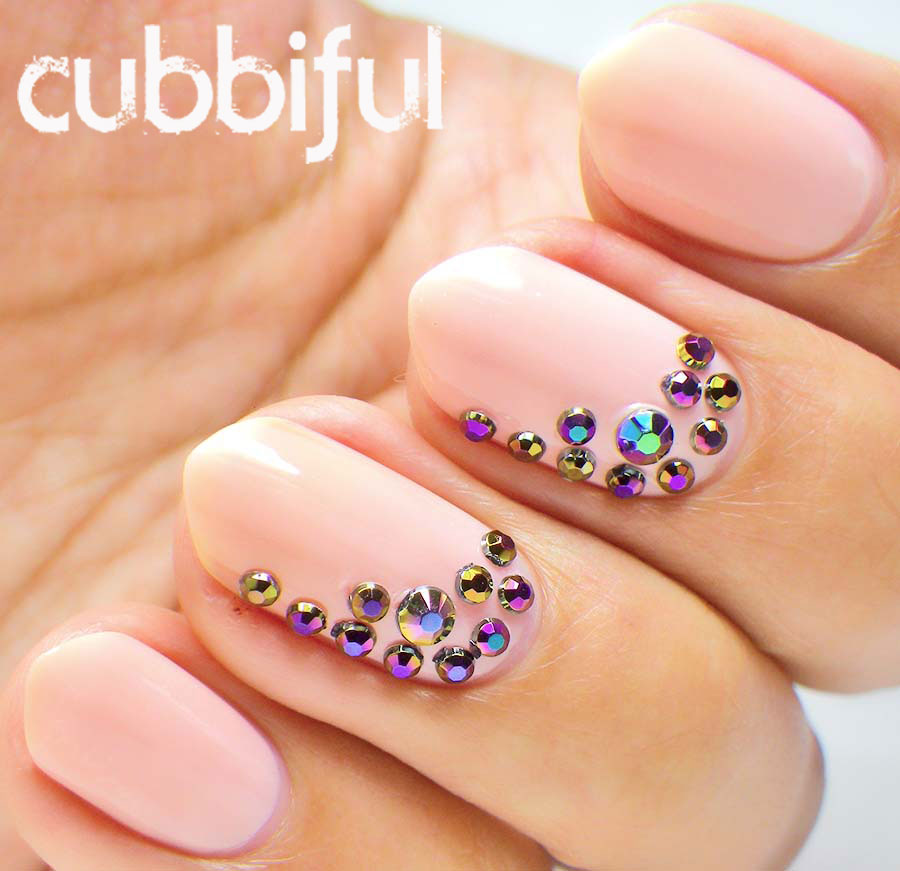 Cubbiful Nude Nails And Rhinestones With Inocos Born Pretty Store Review