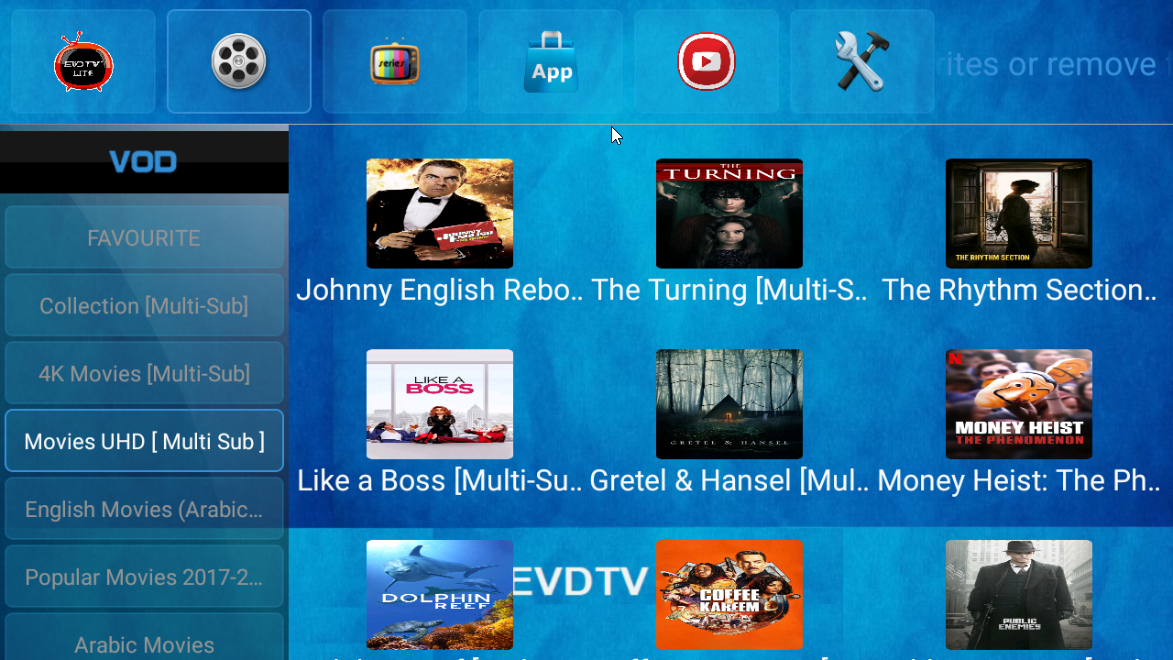 أشتراك عام Iptv ألملكي Evd Tv بمميزات رائعة اكثر من 55000 بث