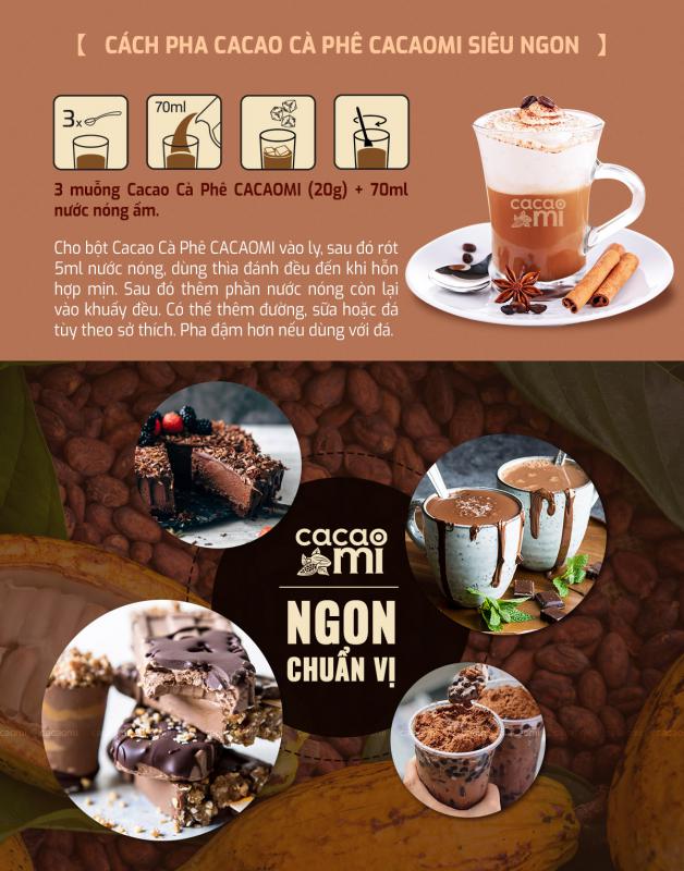 Bột Cacao Cafe Hòa Tan Cacaomi Thượng Hạng 357g