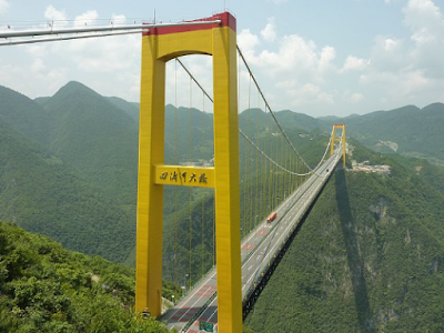 Sidu River Bridge, The main Sidu Bridge suspension links are consisted of 127 equal wires part integrated, given a hexadic structure.