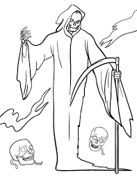 Scary Cartoon Coloring Page - Free Printable Coloring