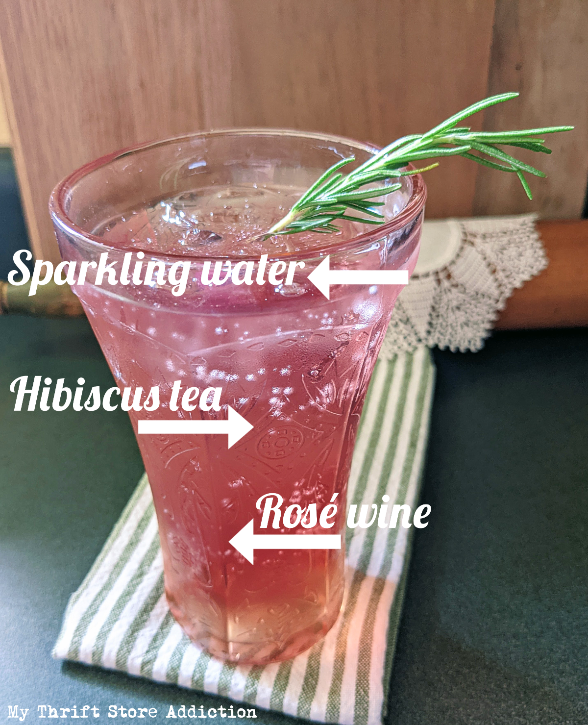 hibiscus tea rose wine cooler