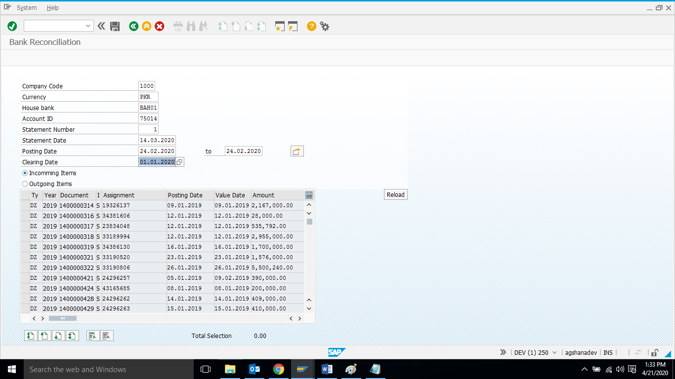SAP ABAP Central Implementing Clearing Interface using POSTING