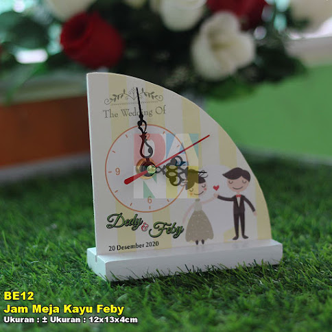 Jam Meja Kayu Feby