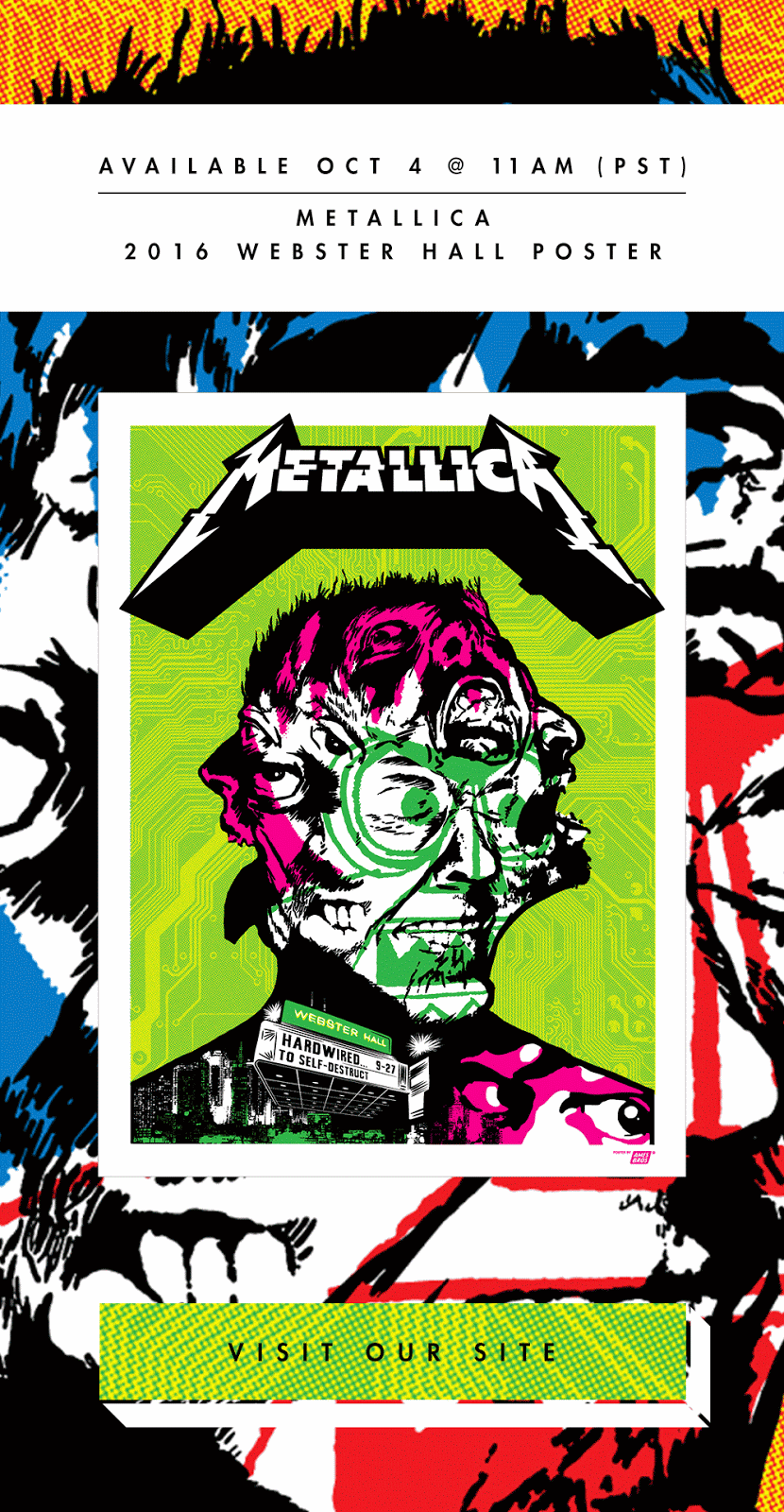 INSIDE THE ROCK POSTER FRAME BLOG Ames Bros Metallica ster Hall New