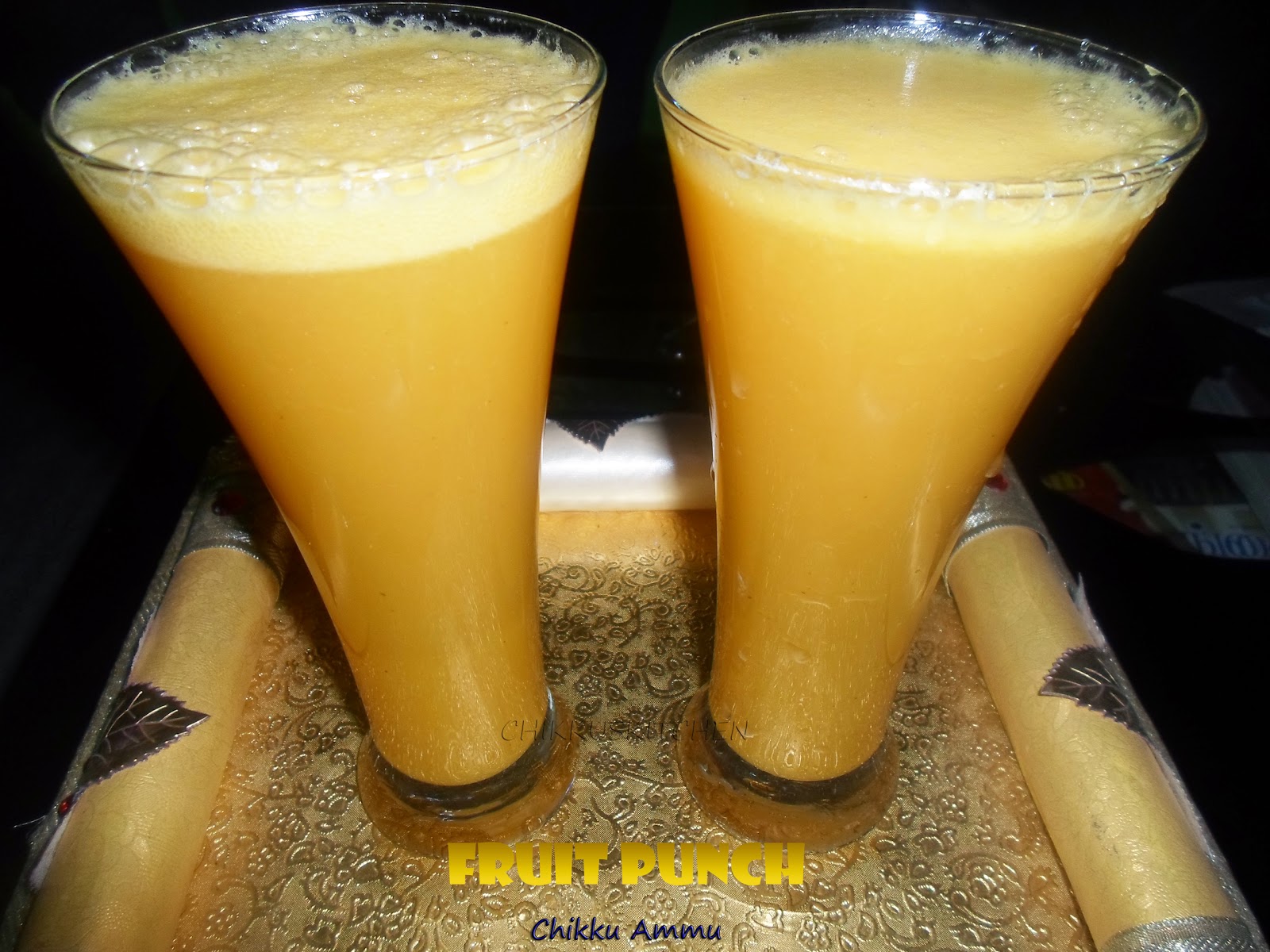 Chikkus Kitchen Fruit Punch Recipe / Mixed Fruit Punch