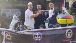 Kendarai Motor, H. TB. Masduki Melepas Keberangkatan Bambang Sukmana dari Banten ke Makkah
