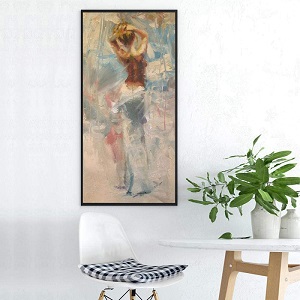 Modern Abstract Portrait prints Oil Canvas Painting girl Wall Art Painting