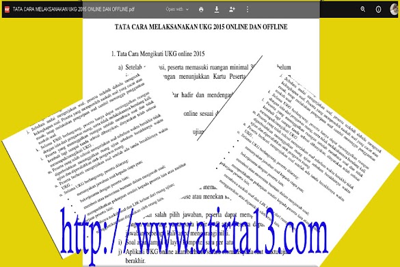 File Pdf Tata Cara Pelaksanaan Ukg 2015 Online Dan Offline