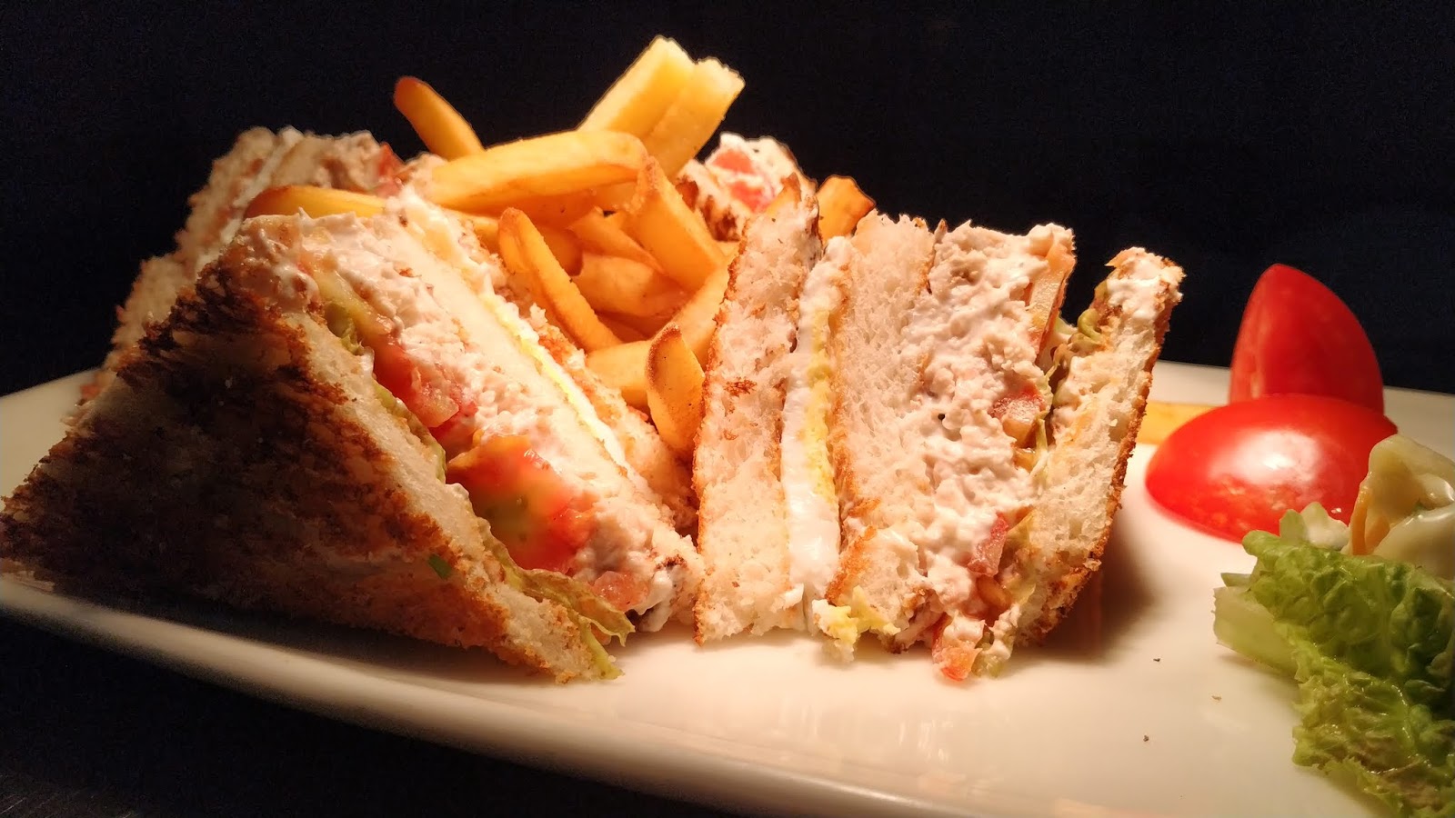 Best quick Non Veg club sandwich food recipe hassanchef restaurant