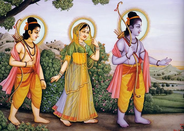 banbas ramji, sita ji or laxshman ji