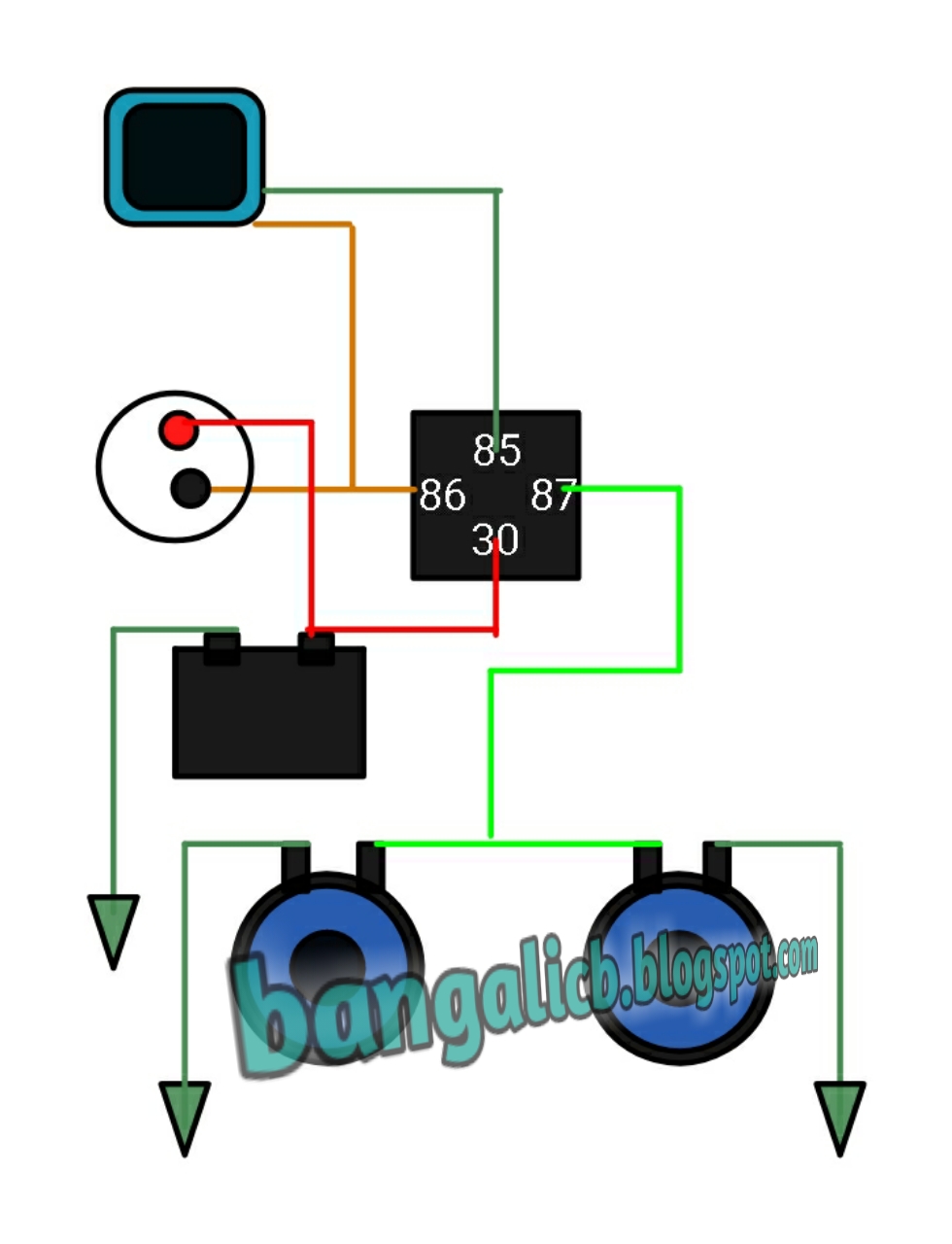 blogger otodidak Cara pasang relay klakson untuk sepeda motor