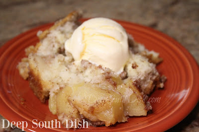 Super easy fresh apple cobbler made with cinnamon sugar, fresh apples, pecans and a simple butter batter - highly adaptable too. Use this batter with peaches, strawberry, blueberry, blackberry, mixed berries, pear - whatever you have!