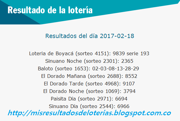 Últimos Resultados de la Lotería -Resultados del chance hoy - Resultados de la lotería hoy Últimos Resultados de la Lotería -Resultados del chance hoy - Resultados de la lotería hoy