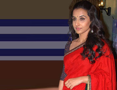 Bollywood Actress Vidyabalan red Saree Photos