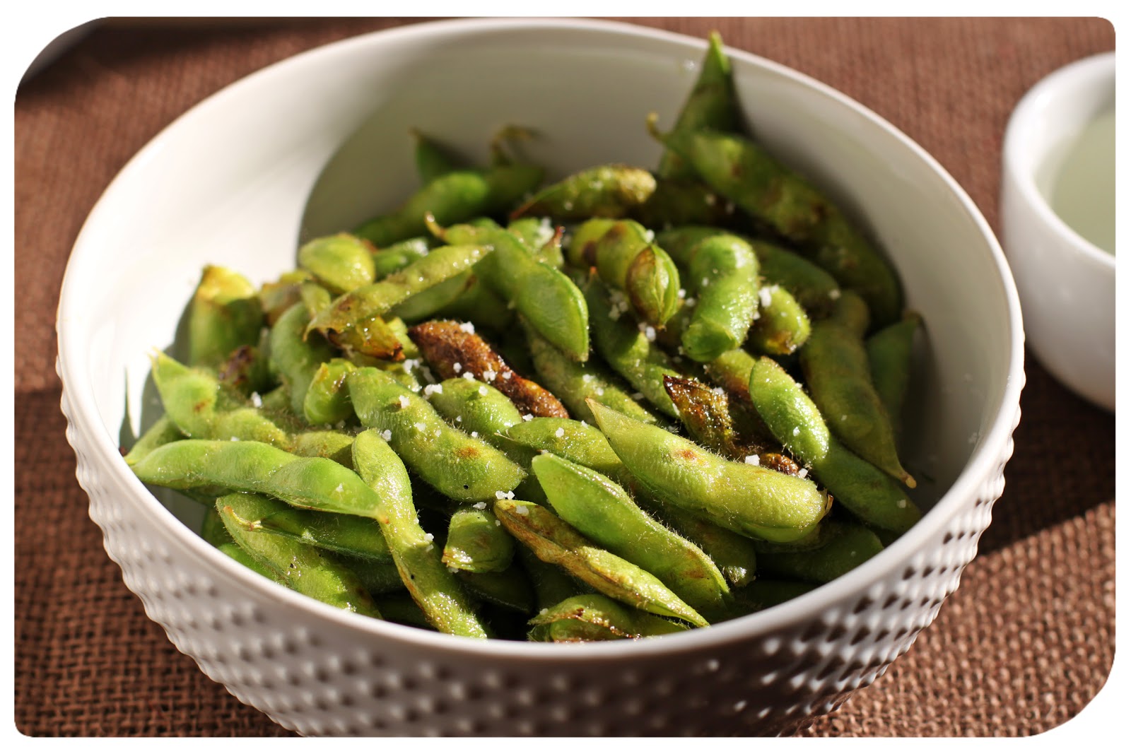 The Chickpea Chickadee Grilled Edamame with Sea Salt