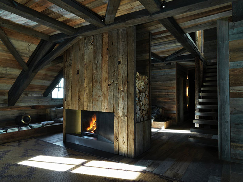 Modern chalet in the Swiss Alps