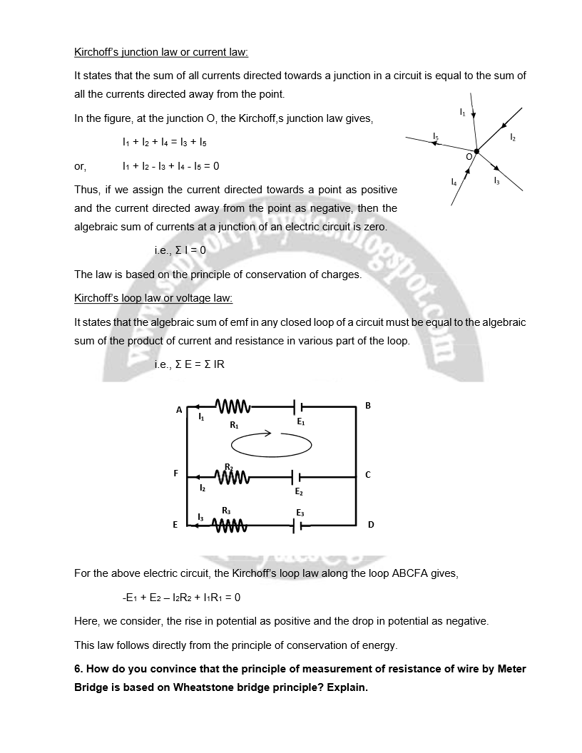 Support - Physics: Electrical Circuits