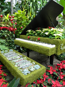 Allan Gardens Conservatory Christmas Flower Show 2013 green piano by garden muses: a Toronto gardening blog