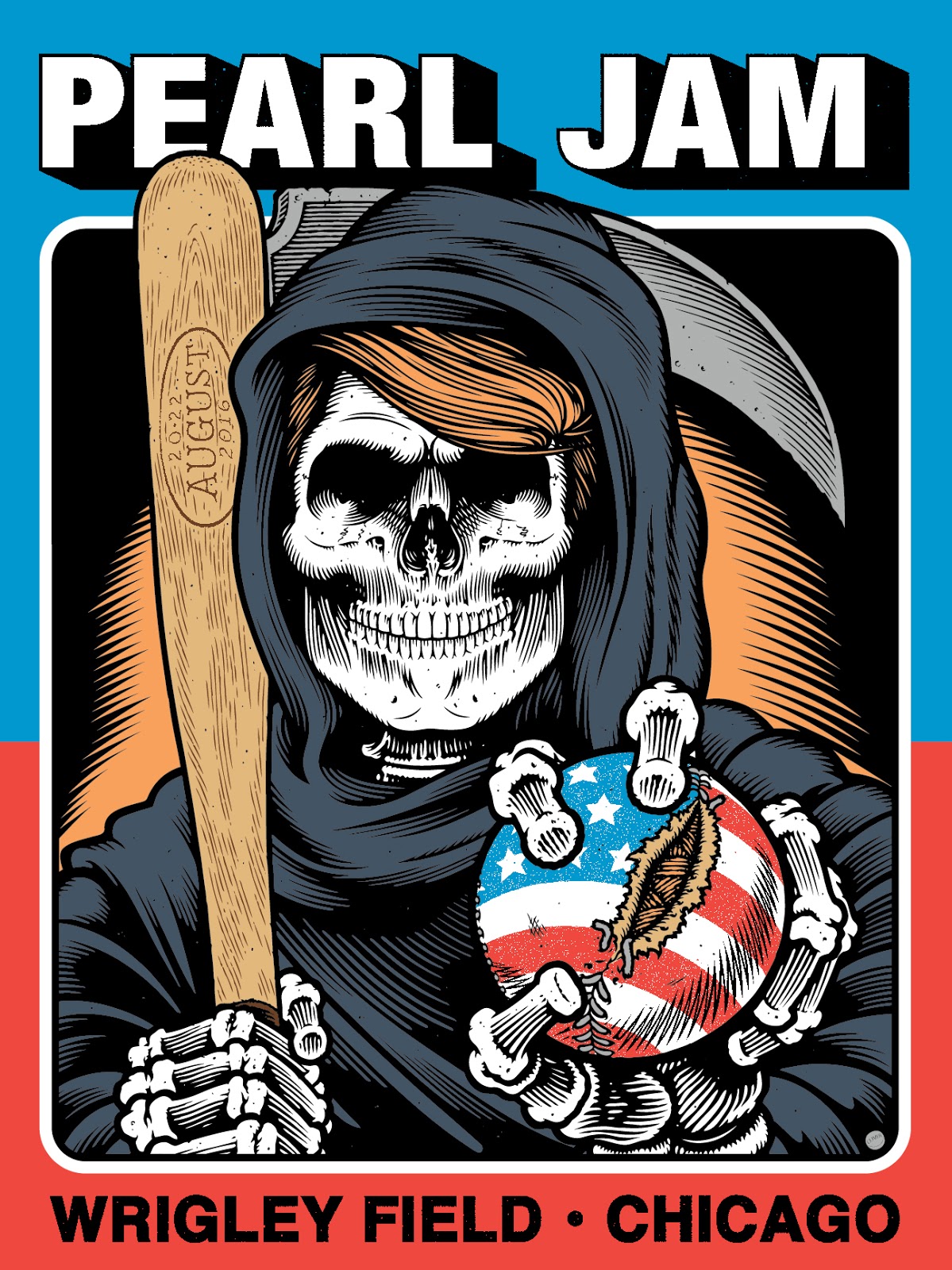 INSIDE THE ROCK POSTER FRAME BLOG Pearl Jam Sean Cliver Wrigley Field
